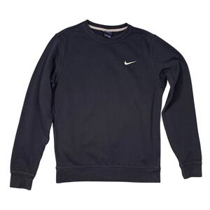 Nike Crewneck Sweatshirt Mens Small Navy Blue Swoosh 90s Minimal